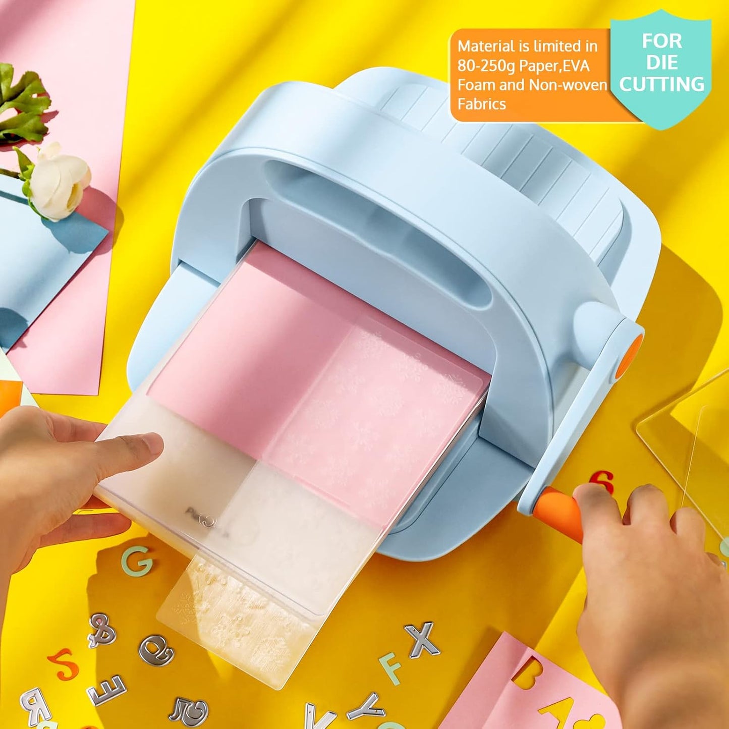 OFFNOVA Die Cutting and Embossing Machine, 6" Opening, for Dies and Embossers, Card Making and Scrapbooking Supplies Tools, Perfect for Invitations, Birthday Cards, Greeting Cards