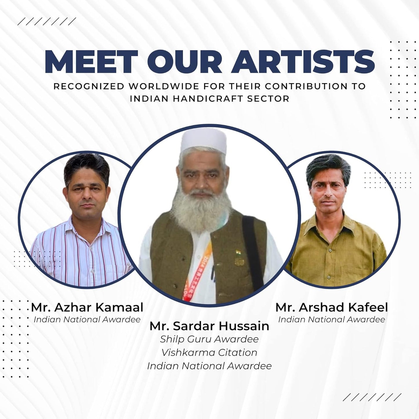 Wooden Stamps for Block Printing on Saree Border, Textile, Clay, Pottery, Tattoo - Indian Textile Printing Blocks | Set of 5 | Hashcart®