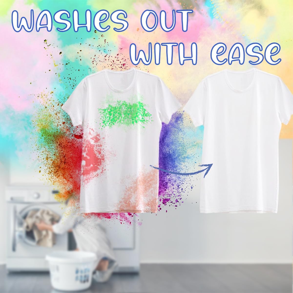 ARELUX Color Powder Balls-24 Packs Holi Powder Colors Chalk Balls,200+ Throws Each Chalk Bomb,Family Activiies Outdoor for Color Run Photography,Party Games,Friends Photoshoot,Birthday,Festival