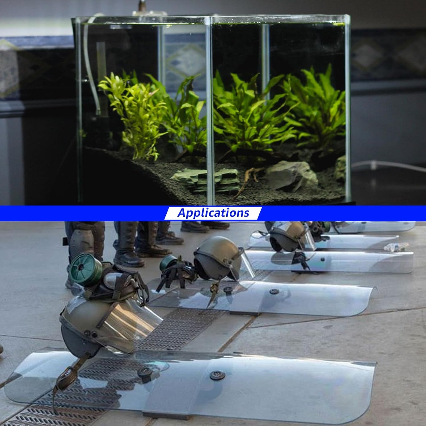 Art3d (2 Pack) 1/4" Thick Plexiglass Sheets - 12" x 12" PET Clear Acrylic Sheets for Art Design, Craft Projects, Signs, DIY in Home, Wedding, Festival,Party,Office