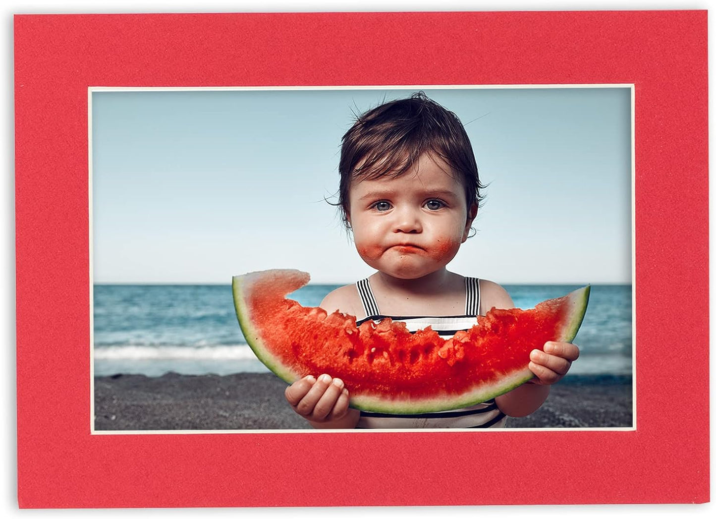 Pack of 25 Acid Free 11x14 Mats Bevel Cut for 8.5x11 Photos - Cardinal Red Precut Matboards With Backing Boards and Clear Photo Mat Bags For Pictures, Photos, Framing - 4-ply Thickness
