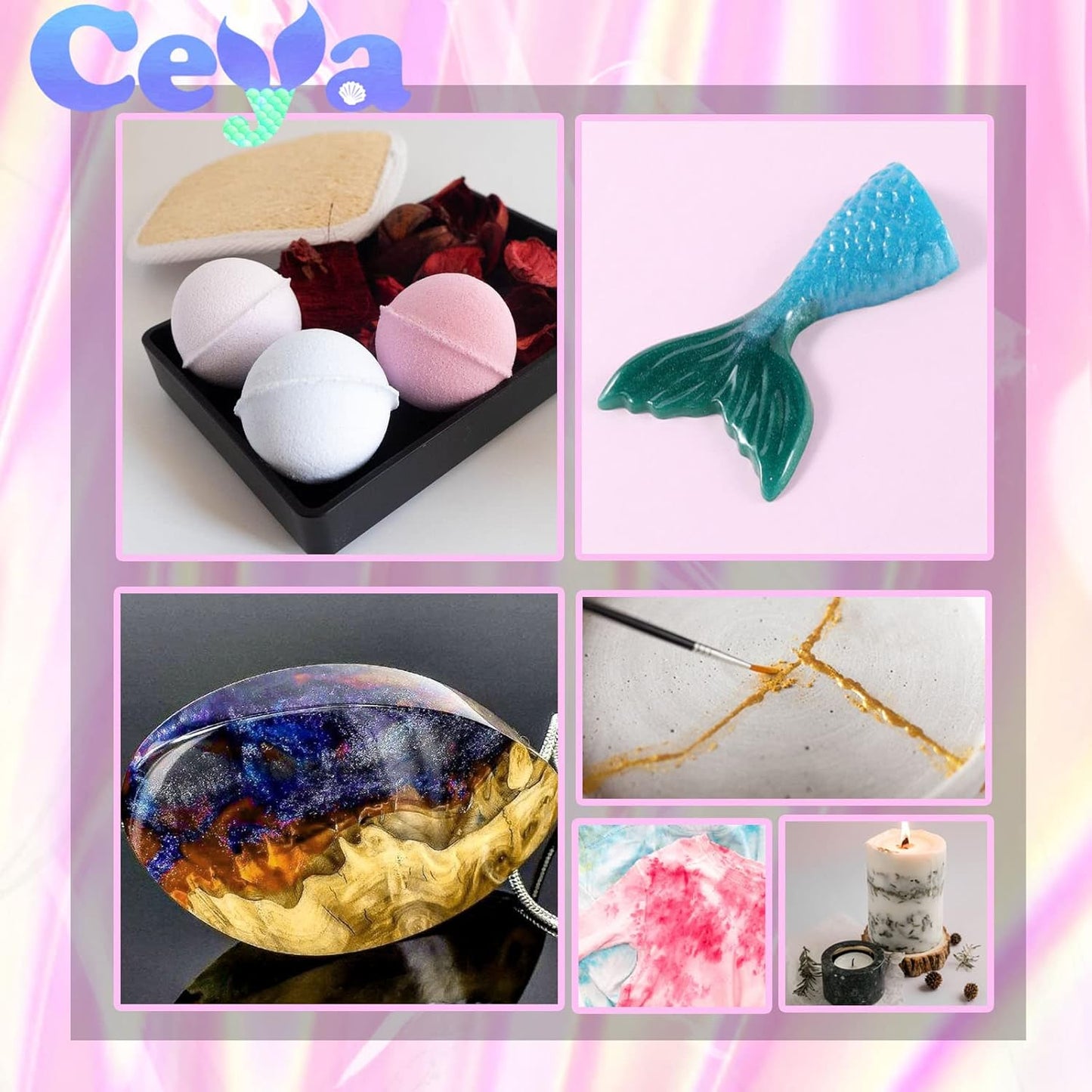 Ceya Mica Powder, 5.3oz/ 150g Olive Green Pearlescent Effect Colorant Pigment Powder for Epoxy Resin, Tumblers, Slime Bath Bomb, Soap Dye, Slime, Candle, Resin Crafting, Paint, Jewelry, Nail Polish