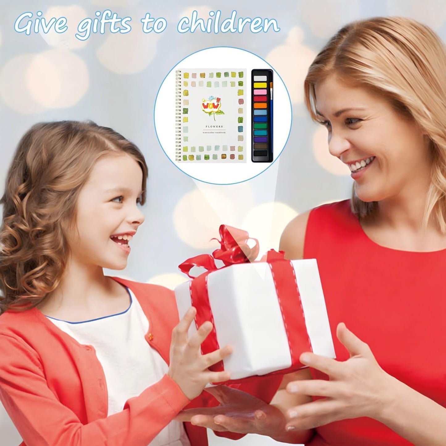 Beginner Watercolor Painting Kit Watercolor Workbook Coloring Book 12 Colors Paint Set with Brush,Easy Nature Scenes Beginner Friendly Watercolor Paint Set Gift for Adults Teens. (Halloween)