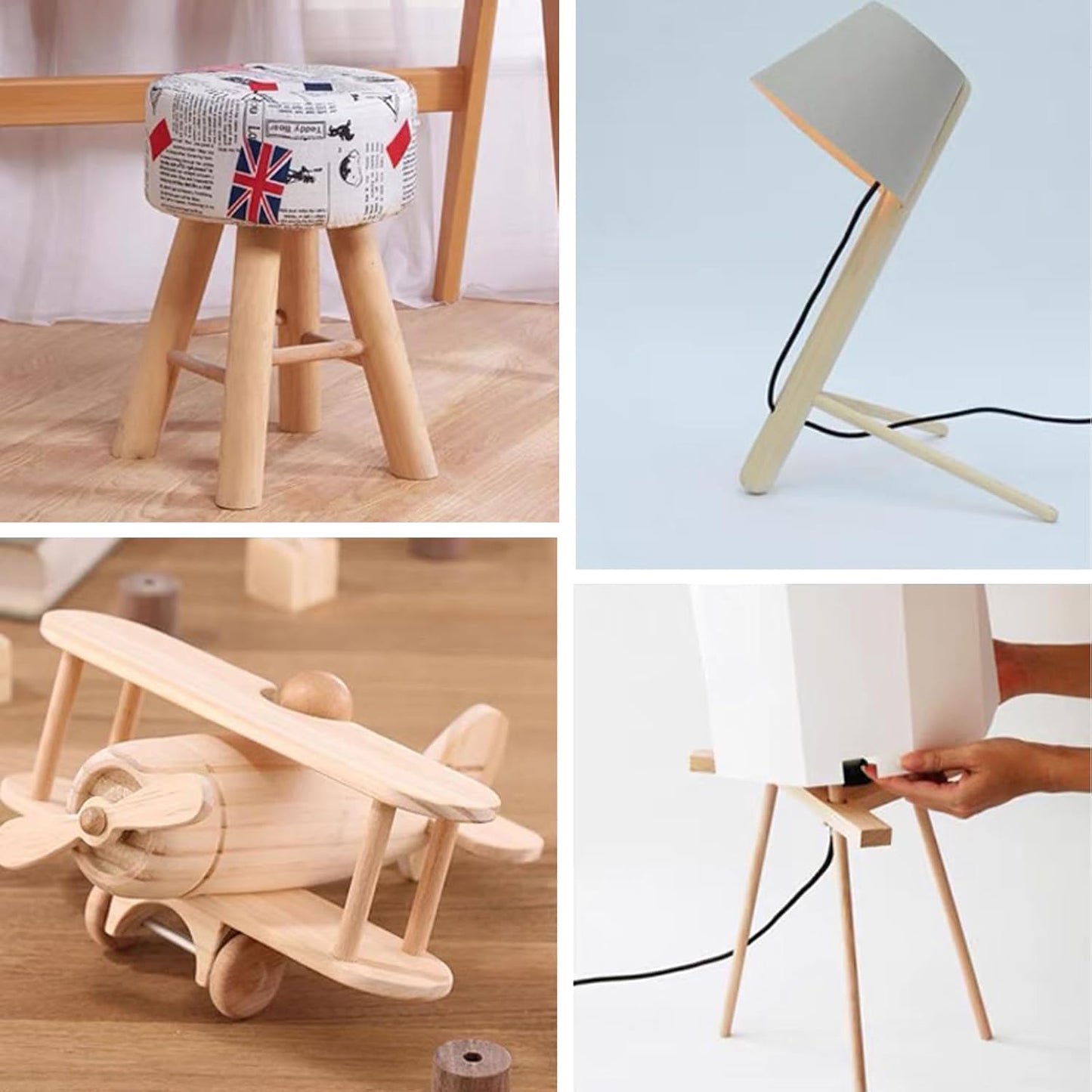 Wooden Dowel Rods Wood Dowels for Crafts, 6 PCS 1 x 15 Round Wooden Sticks for Crafts, Thick Macrame Dowels, Unfinished Hard Wood Sticks for Crafting, Arts and DIYers, Closets and Wedding