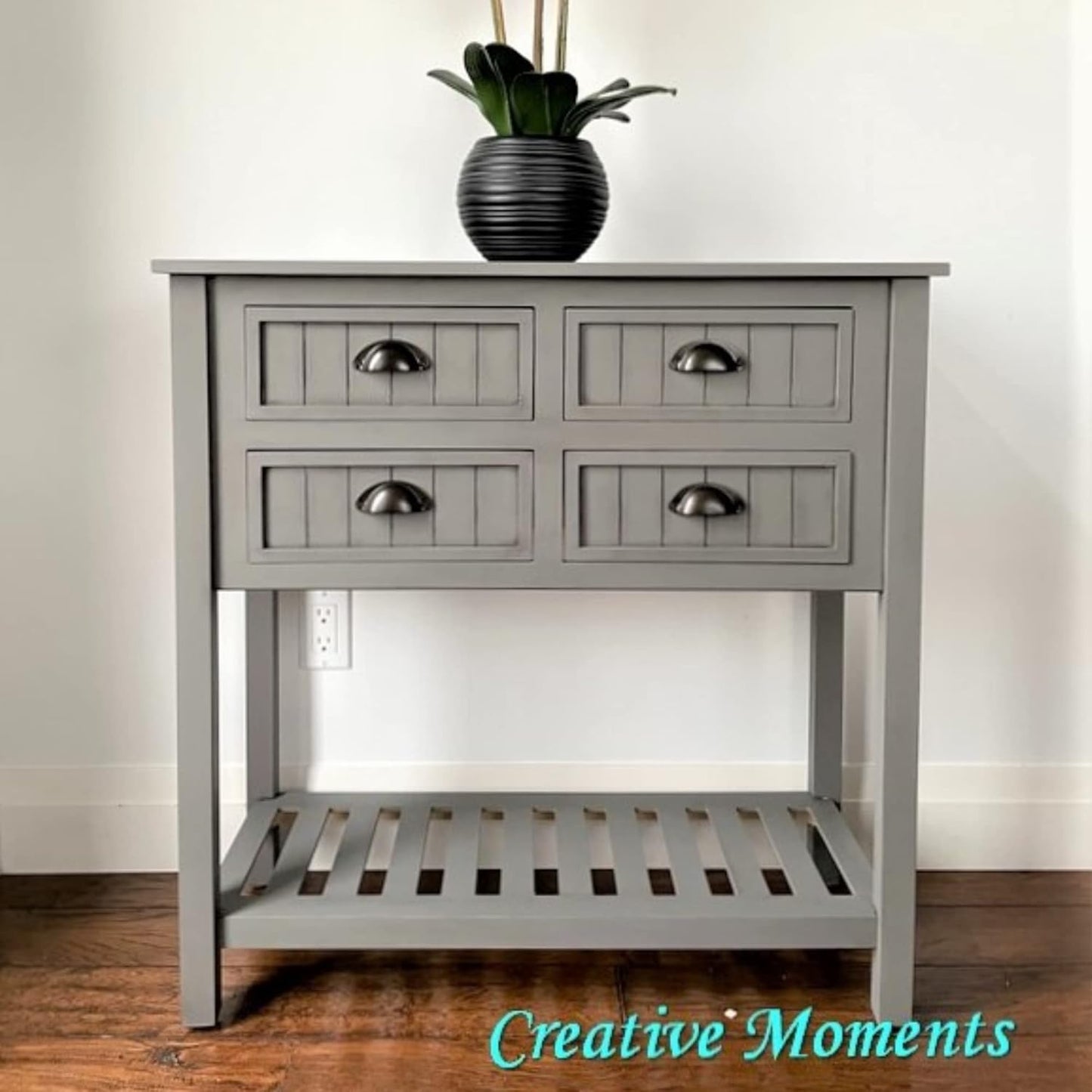 Dixie Belle Paint Company Chalk Finish Furniture Paint - Hurricane Gray (32oz) - Matte Medium Gray Chic Chalk Mineral DIY Furniture Paint