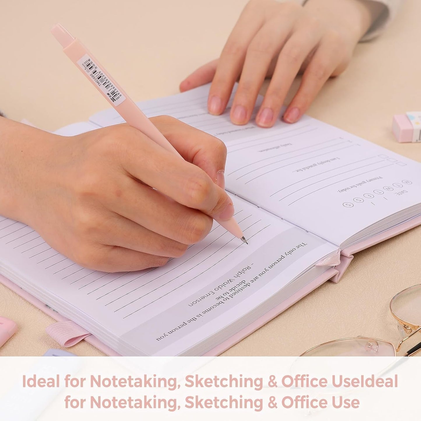 SKYDUE Cute Mechanical Pencils Set with Case, 6PCS 0.5mm & 0.7mm Mechanical Pencils, 360PCS HB Lead Refills, 4PCS Pastel Erasers, Pastel Back to School Supplies for Girls