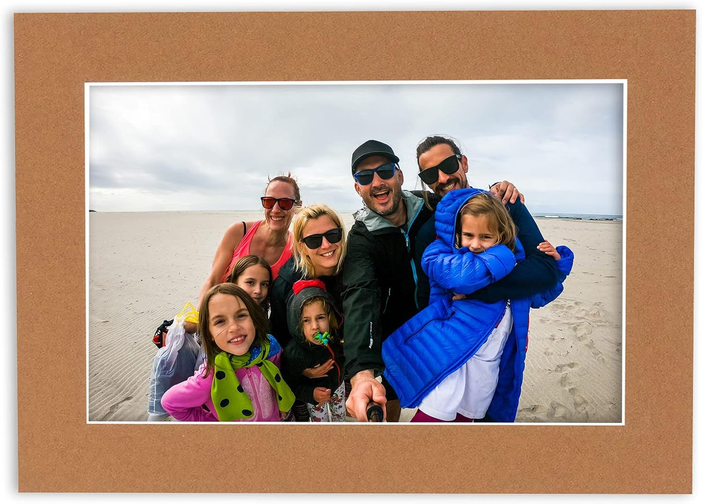 5x7 Mat for 8.5x11 Frame - Precut Mat Board Acid-Free Show Kit with Backing Board, and Clear Bags Brown 5x7 Photo Matte Made to Fit a 8.5x11 Picture Frame Matboard for Framing, Pack of 100 Mats