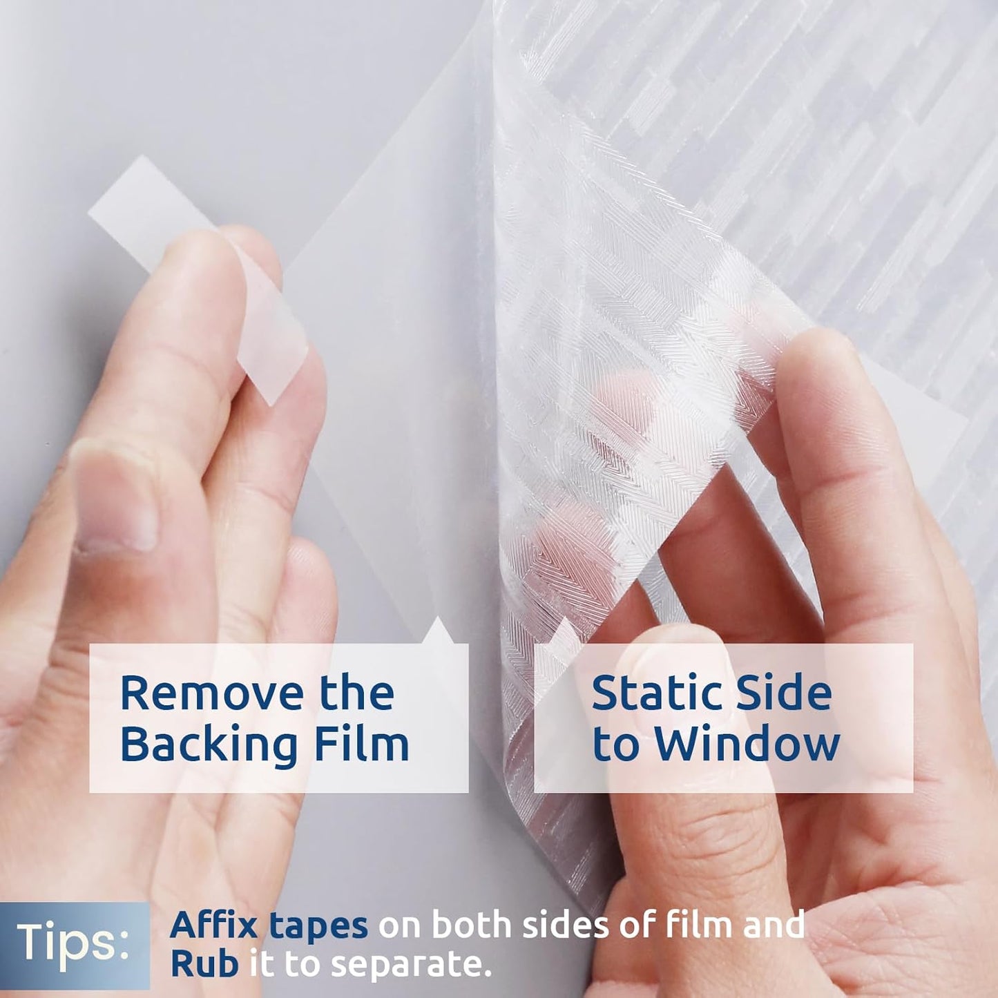 rabbitgoo Window Privacy Film, No Glue Frosted Glass Film, Static Cling UV Blocking Non Adhesive Reusable Heat Control Window Vinyl Clings for Home, Office, Frosted Silk, 17.5 x 157.4 Inches