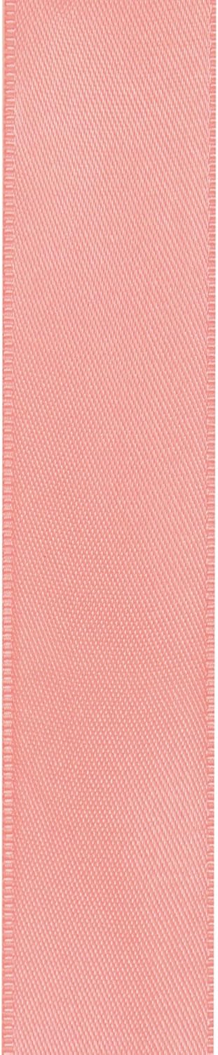 LIUYAXI Rose Gold Double Faced Satin Ribbon, 3/8" X Continuous 100 Yards, Ribbons Perfect for Gift Wrapping Bows Bouquet Wedding Decor DIY Craft and More