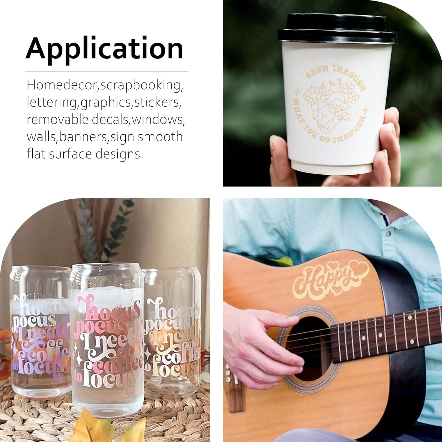 TECKWRAP Matte Vinyl Smart Adhesive Vinyl Permanent,13in x 5ft, Vinyl for DIY Craft Decal Projects, Compatible with Explore3/Maker3, Beige