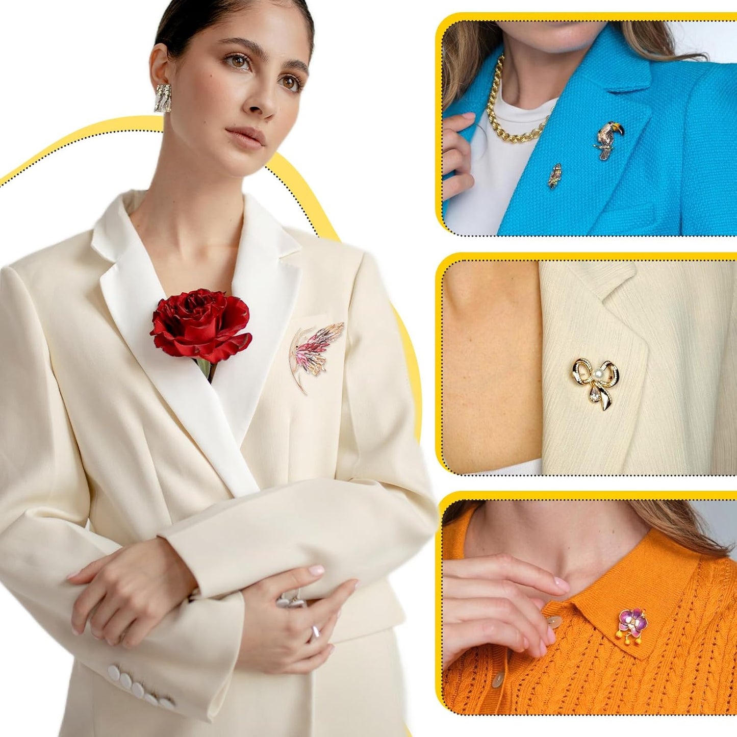 40 Pieces Locking Pin Back Golden Locking Pin Keepers Metal Pins Backs Lockings Metal Keepers Clasp Needle Back Lock Flat Badge Fastener Enamel Lapel Pins Lock and DIY Crafts Without Needle