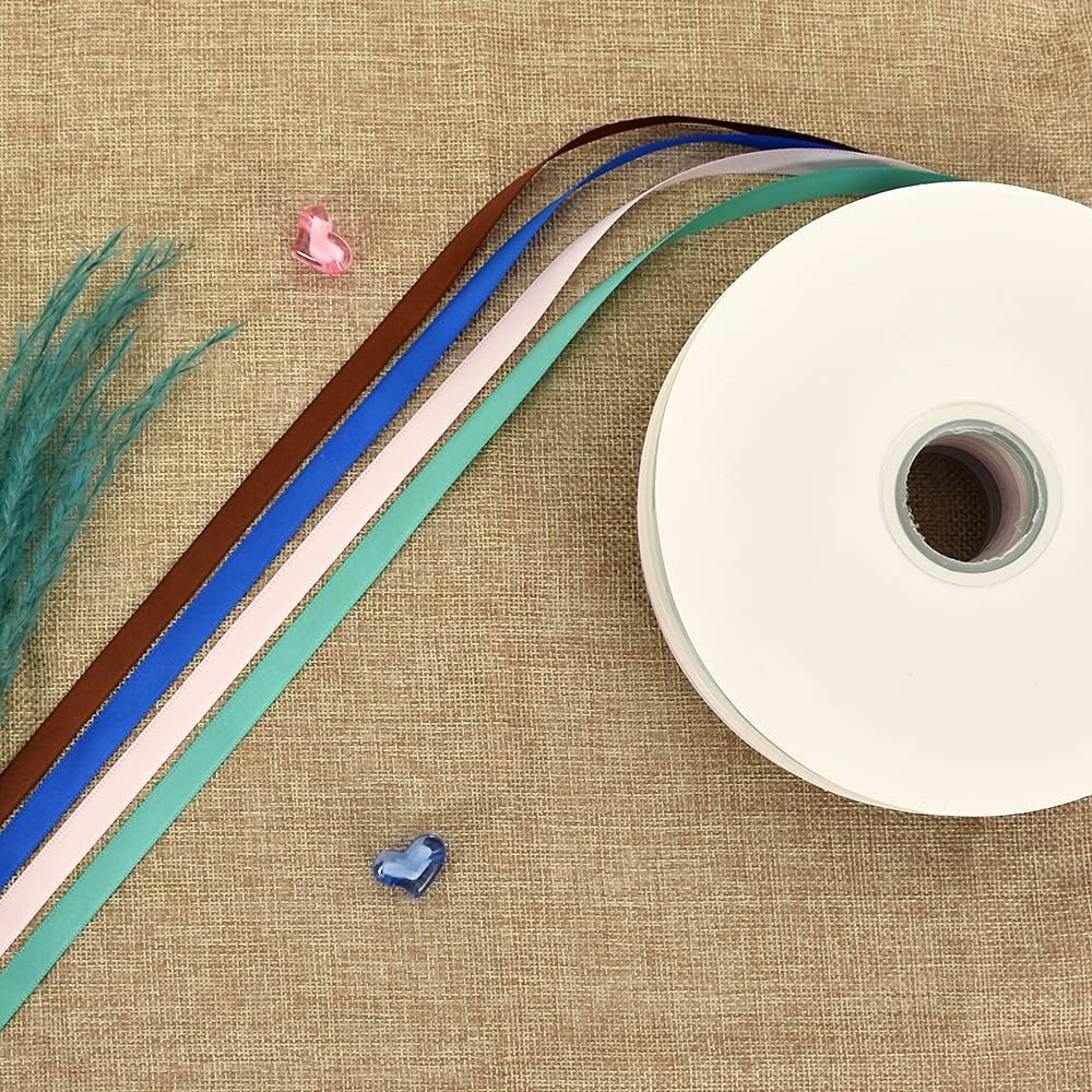 TONIFUL 3/8 Inch x 100yds Royal Blue Satin Ribbon Thin Solid Fabric Ribbons Roll for Gift Wrapping Invitation Floral Hair Balloons Craft Party Wedding Decoration Valentine's Day Bouquet