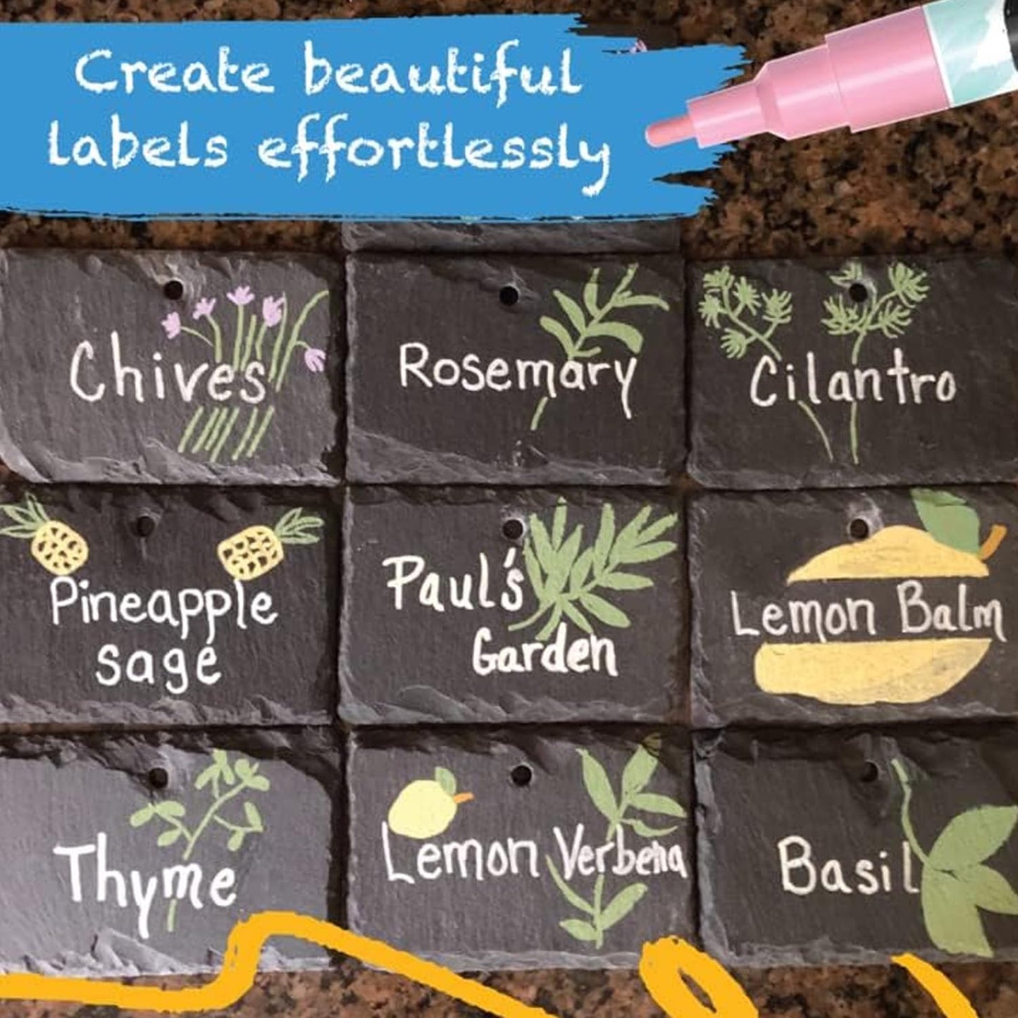 Fine Tip Liquid Chalk Markers for Chalkboard (20 Vintage Colors) - Dry Erase Marker Pens for Blackboard, Windows, Chalkboards Signs, Bistro - 3mm Reversible Tip