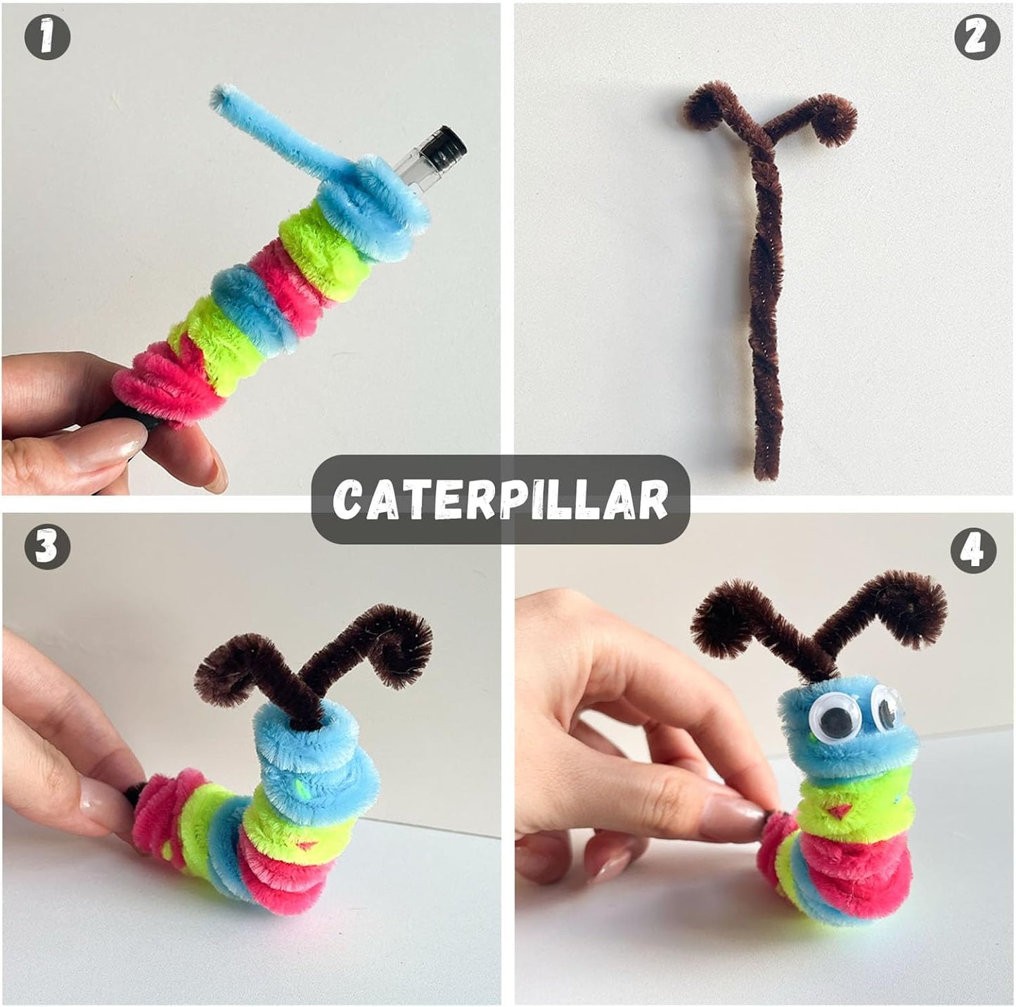 Pipe Cleaners Craft,400PCS Pipe Cleaners Bulk,Juegos para Niños,Craft Supplies,Arts and Crafts,Chenille Stems for DIY Flowers Toys for Ages 8-13,School Supplies for Kids,Stocking Stuffers for Boys