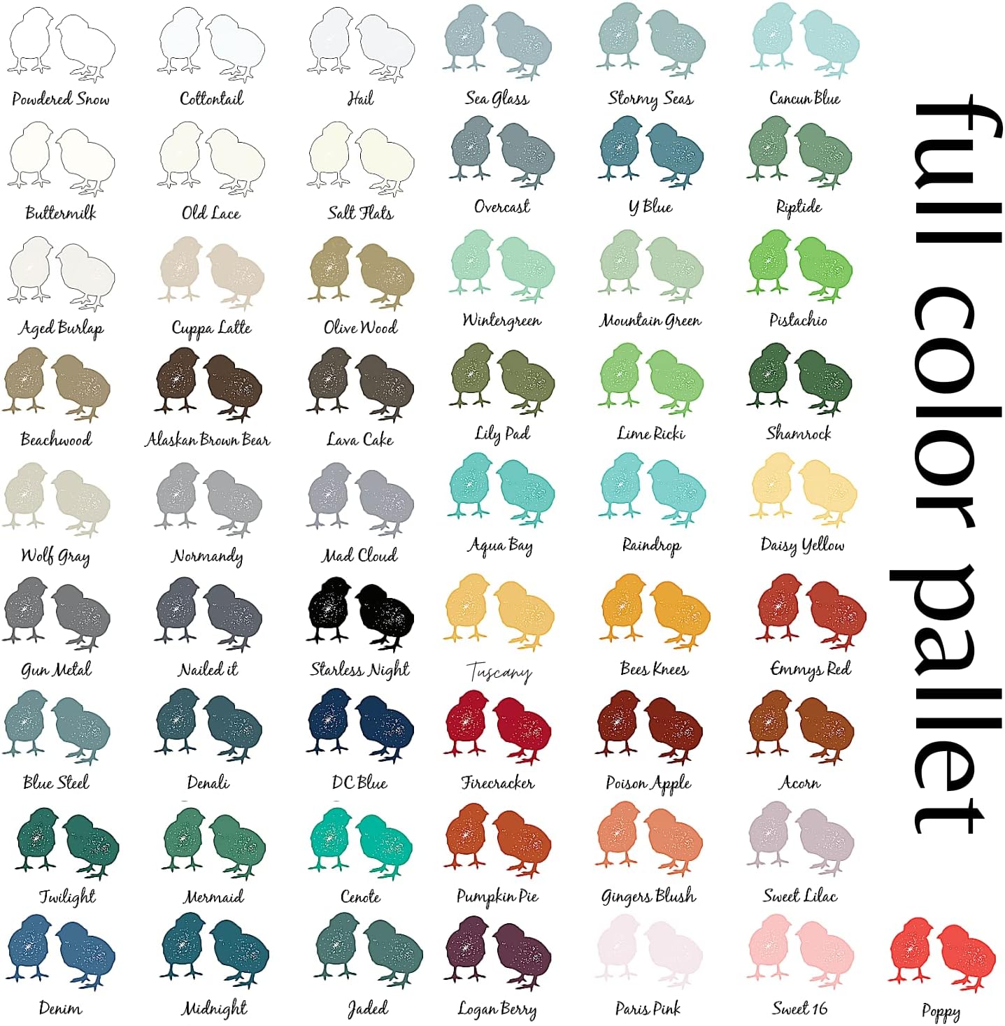 Chalky Chicks All-in-One Chalk Paint for Furniture or Cabinet - 16 Fl Oz - Matte Finish Hail White for Metal, Wood Furniture Paint - No Sanding All-in-One for Home Decor & Crafts, USA Made