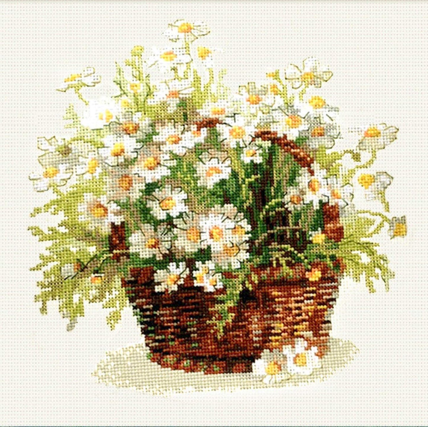 Aida Cloth 14 Count Cross Stitch Fabric,19×28inch (14CT, Off White)