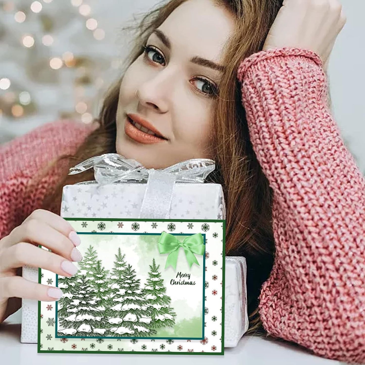 ORIGACH 9 Sheets Different Style Winter Christmas Clear Stamps Silicone Transparent Stamps for Card Making Decoration and DIY Scrapbooking