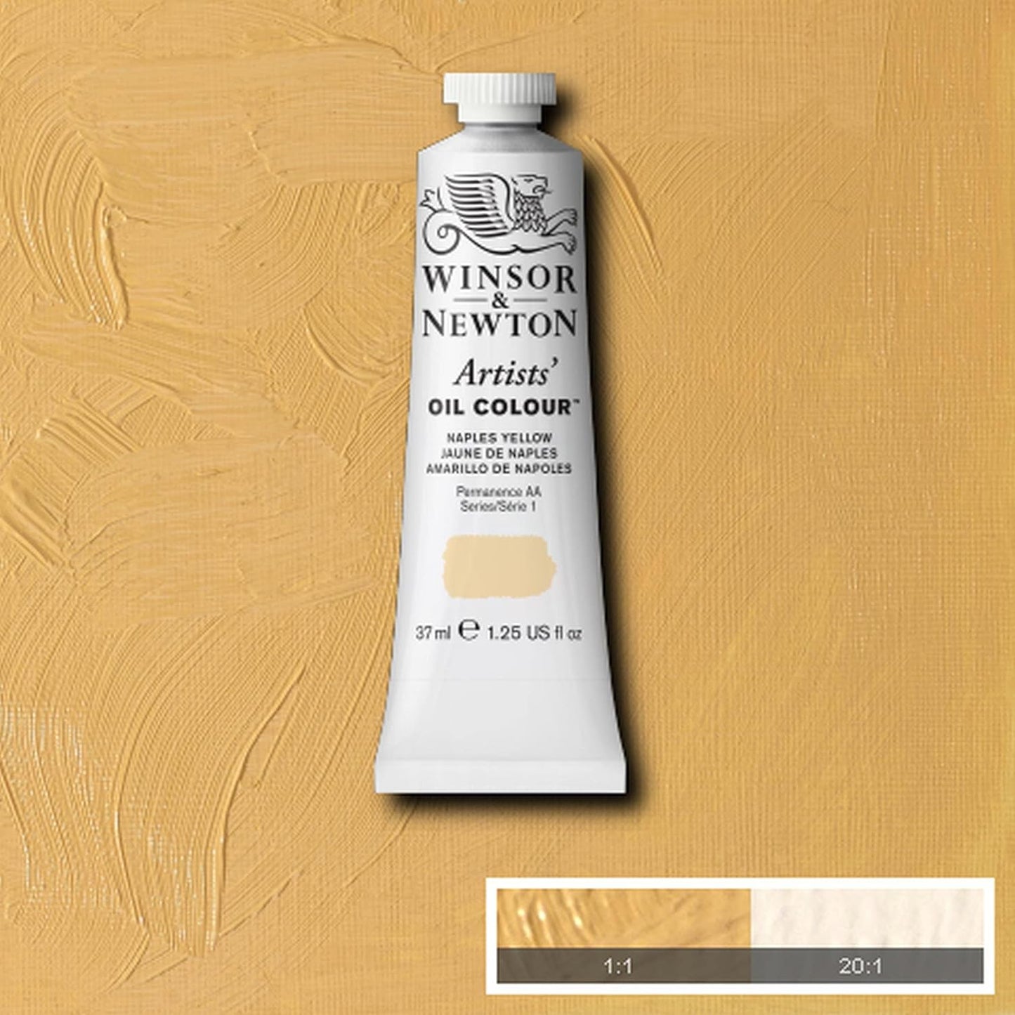 Winsor & Newton Artists' Oil Color, 37ml (1.25 oz) Tube, Naples Yellow