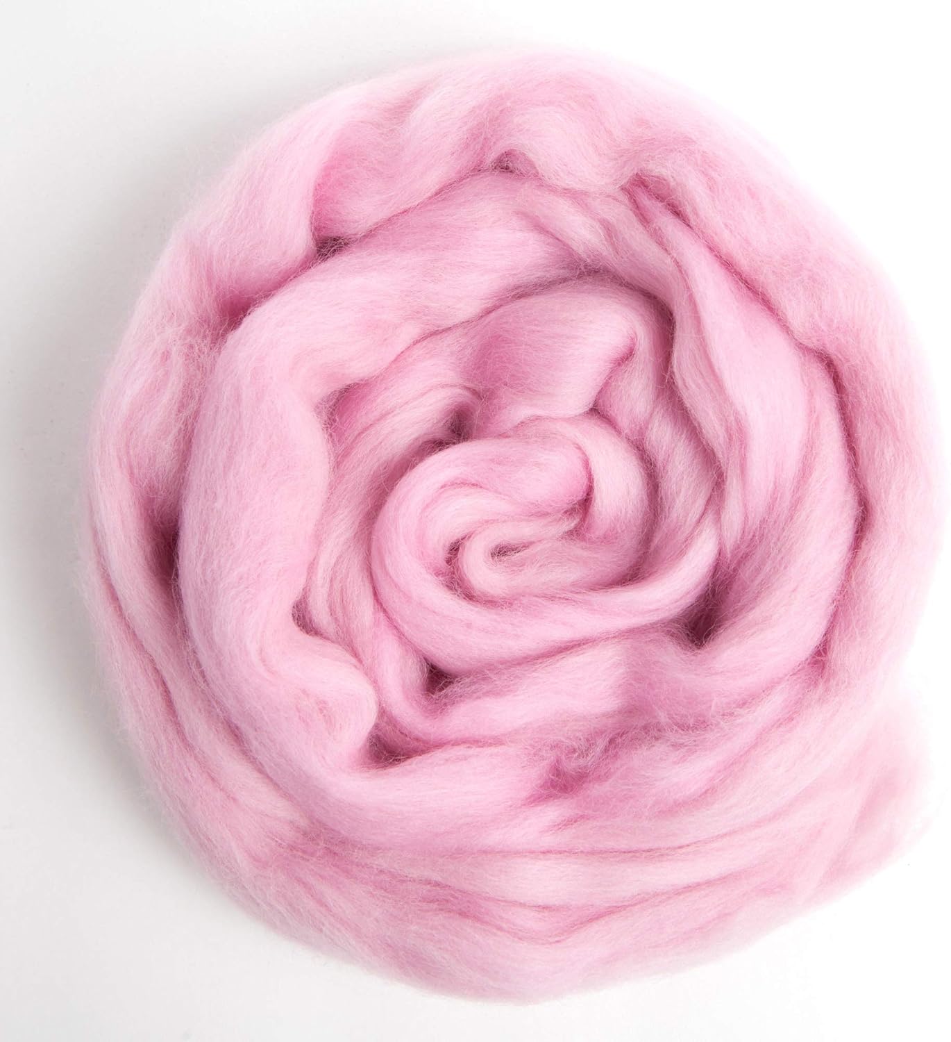 Desert Breeze Distributing 100% Natural Merino Wool Roving - Premium Combed Top Merino Roving Wool - Tapestry, Spinning, Wet Felting & Needle Felting Supplies - 21.5 Micron - 1 oz, Color Pink