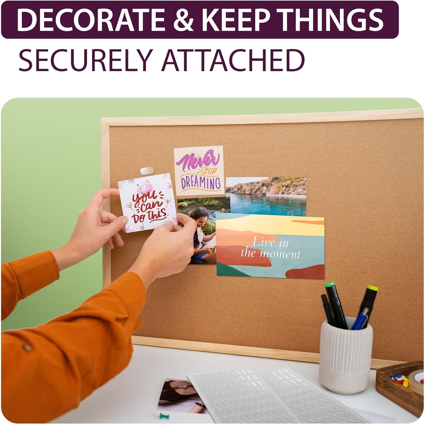 Gel Adhesive Dots 200PCs - Sticky Dots Clear Double Sided Removable - Sticky Tack for Collectibles & Figurines, Home Decor, Arts & Crafts - Clear Sticky Gel