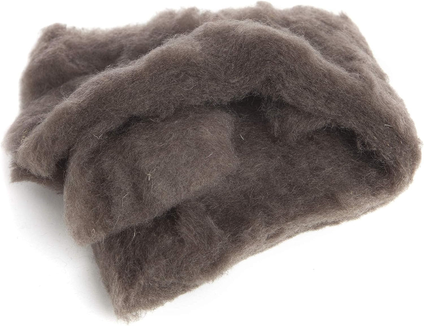 Desert Breeze Distributing Maori Wool Carded Batting, 100% Natural New Zealand Wool Made by DHG in Italy for Needle Felting, 3.5 OZ, 27 Micron, Color Sable Brown