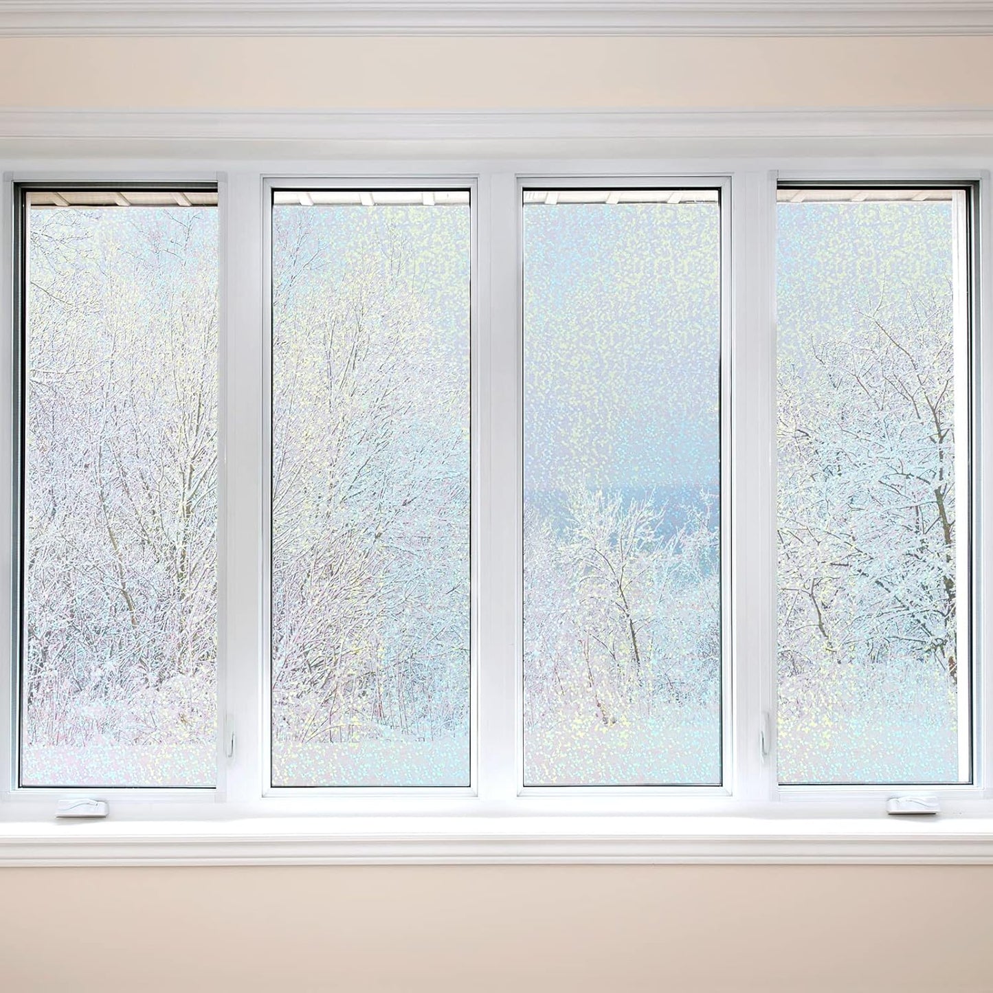 60 Sheets Holographic Laminate Sheets Clear Glitter A4 Size Vinyl Sticker Paper Holographic Overlay Self Adhesive Waterproof Transparent Film, 11.7 x 8.3 Inch (Little Dot)