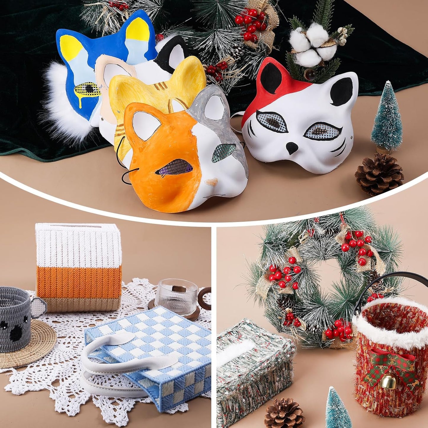 Caydo 16 Pieces 7 Count Plastic Mesh Canvas Sheets, Eye Mesh for Therian Mask, Acrylic Yarn Crafting, Knit Crochet Projects and Make Aquarium Dividers (10.5 X 13.5 Inch)