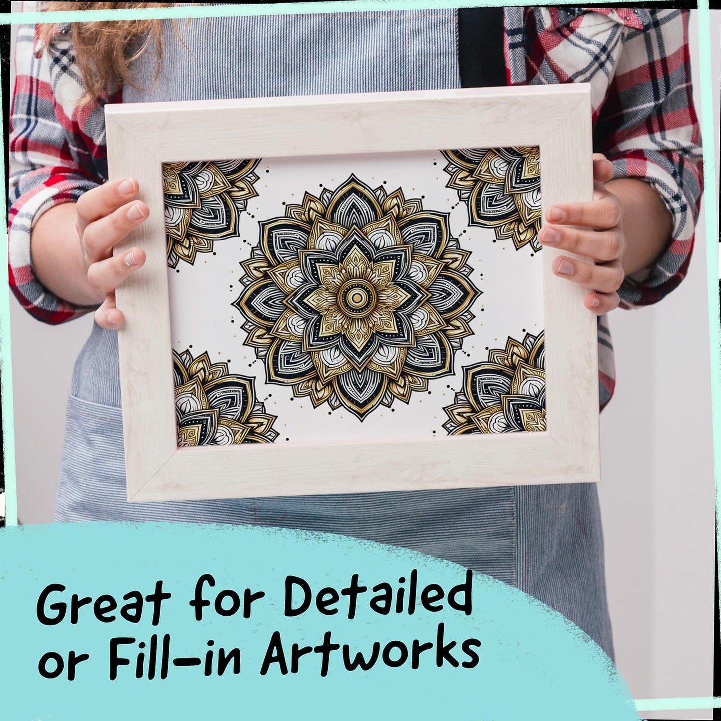 4 Dual Tip Acrylic Paint Pens - Fine Tip & Medium, Permanent & Waterproof - Acrylic Paint Markers for Rock Painting, Canvas, Wood, Ceramic, Glass, Fabric, Metal - White, Black, Gold & Silver