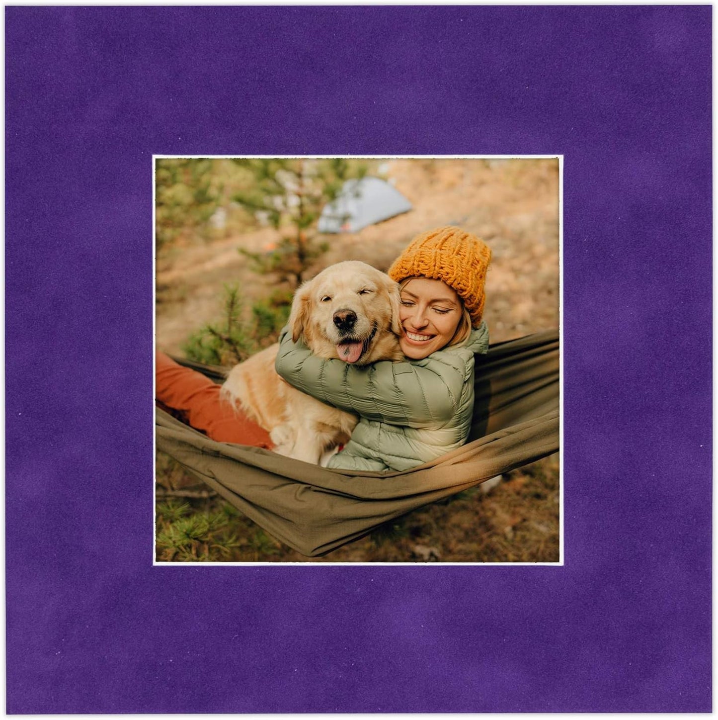 Pack of 25 Acid Free 11x14 Mats Bevel Cut for 8.5x11 Photos - Purple Crocus Suede Precut Matboards For Pictures, Photos, Framing - 4-ply Thickness