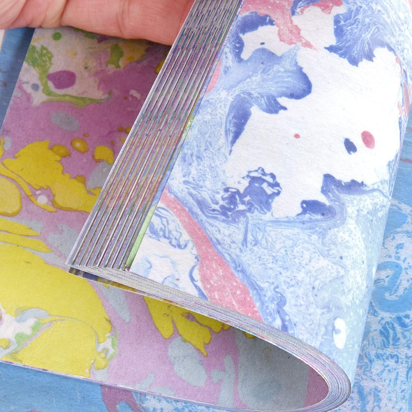 Origami Paper Kit 50 Sheets 6 Inch Square Double Sided Color 10 Vivid Japanese Washi Colors for Hand Crafts Origami Paper Arts Creativity.Watercolor Texture