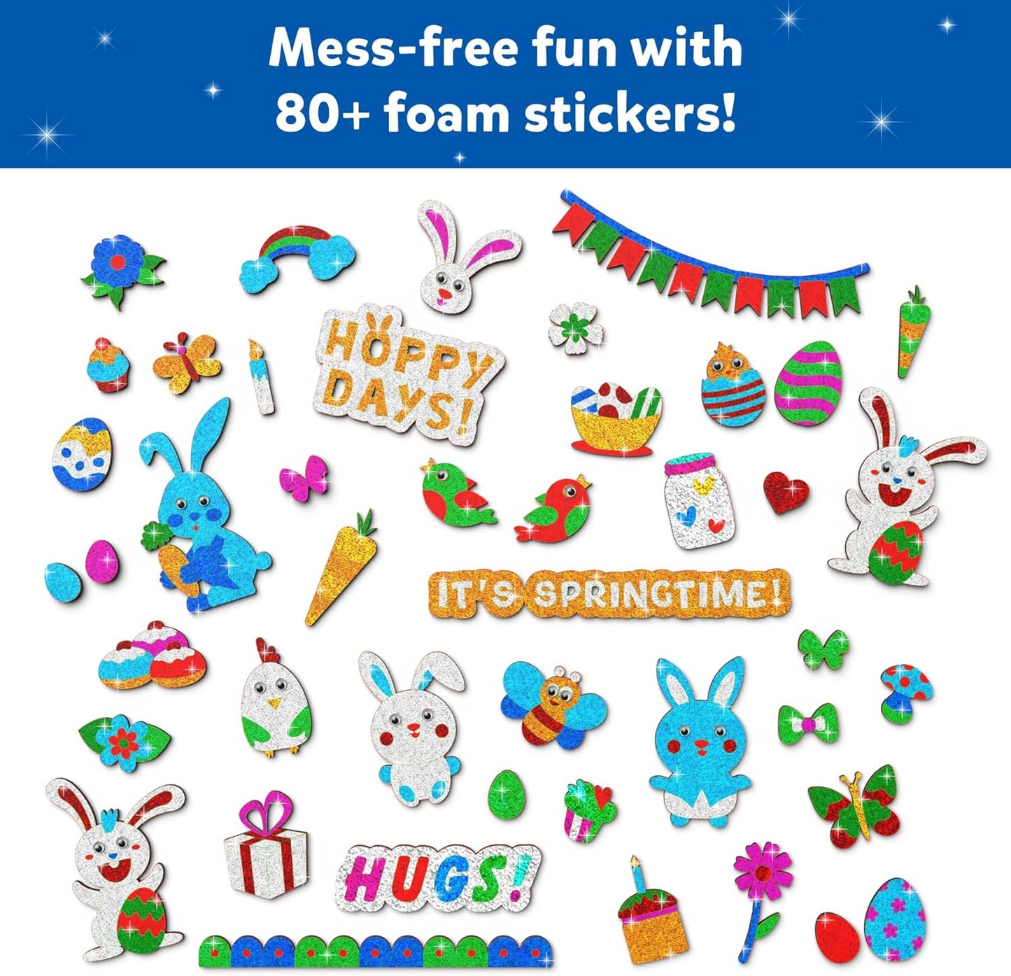 Skillmatics Foil Fun - Easter Cards, No Mess Art for Kids, Easter Basket Stuffers, Craft Kits, DIY Creative Party Activity, Gifts for Girls & Boys Ages 4, 5, 6, 7, 8, 9