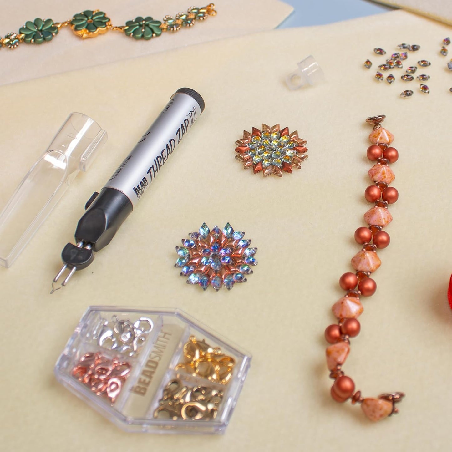 The Beadsmith Beading Mats Set – Double-Sided Stringing Work Mats, 3-Pack, 11"x14" Each, Washable, Wrinkle-Free, Soft Foam-Like Texture