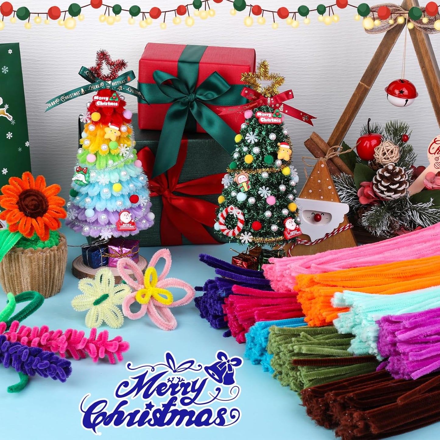 200PCS Pipe Cleaners, Royal Blue Pipe Cleaners Chenille Stem, Fuzzy Sticks Pipe Cleaners Craft Supplies for DIY Arts Crafts Project