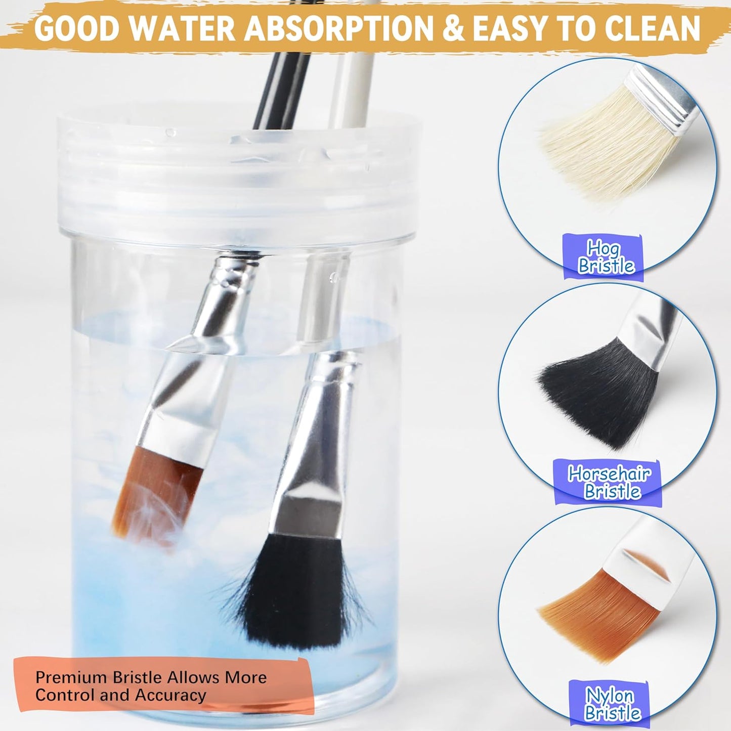 26PCS Painting Brushes Set, 5 Sets of Professional Painting Brushes for Acrylic Painting, Artist Paintbrushes for Body Face Rock Canvas, Kids Adult Drawing Arts Crafts Supplies