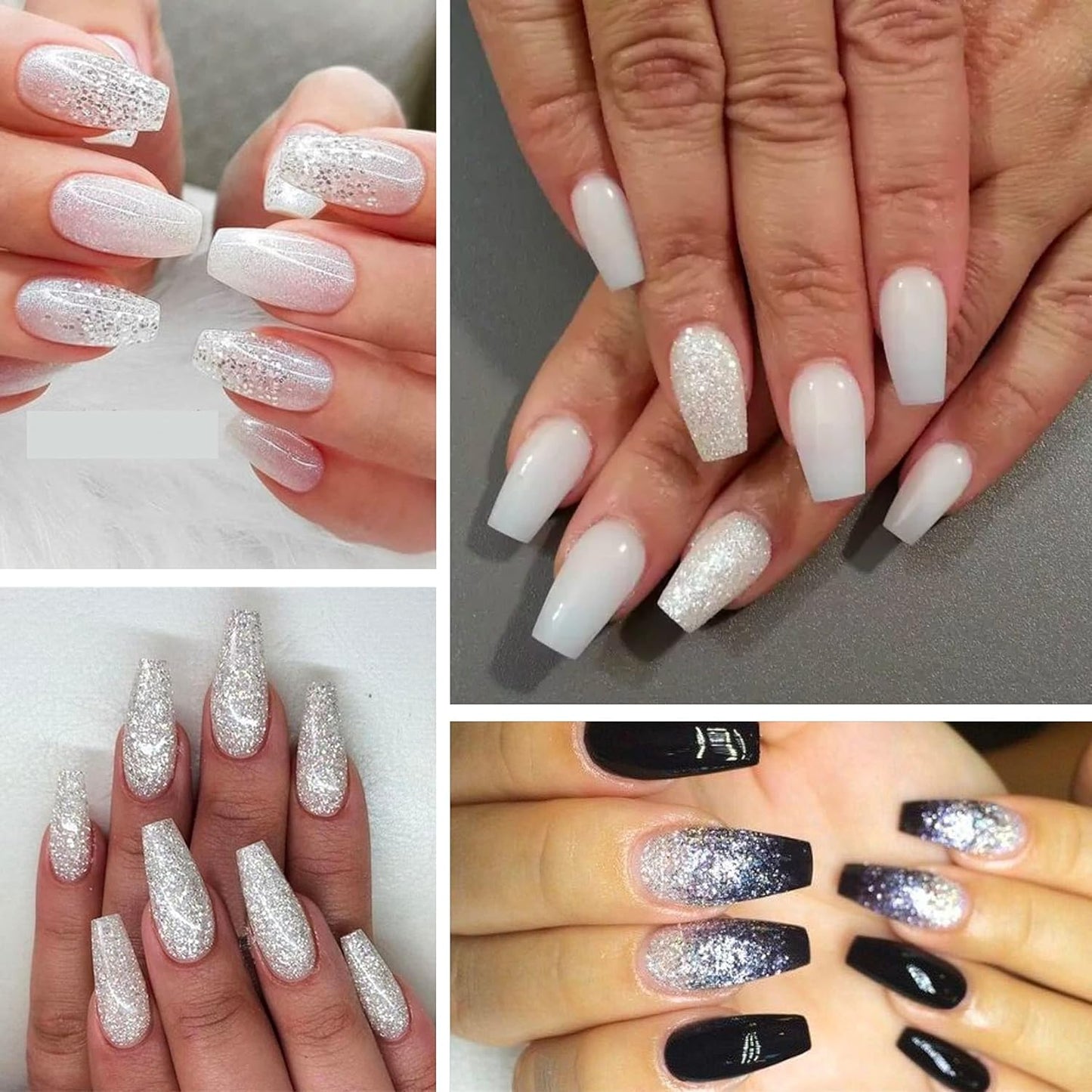 MEYSPRING Dazzling Diamond - White Glitter Mica Powder - Resin Glitter - White Mica Powder for Epoxy Resin - Resin Color - Mica Powder for Lip Gloss - Glitter for Candle Making - Glitter Powder