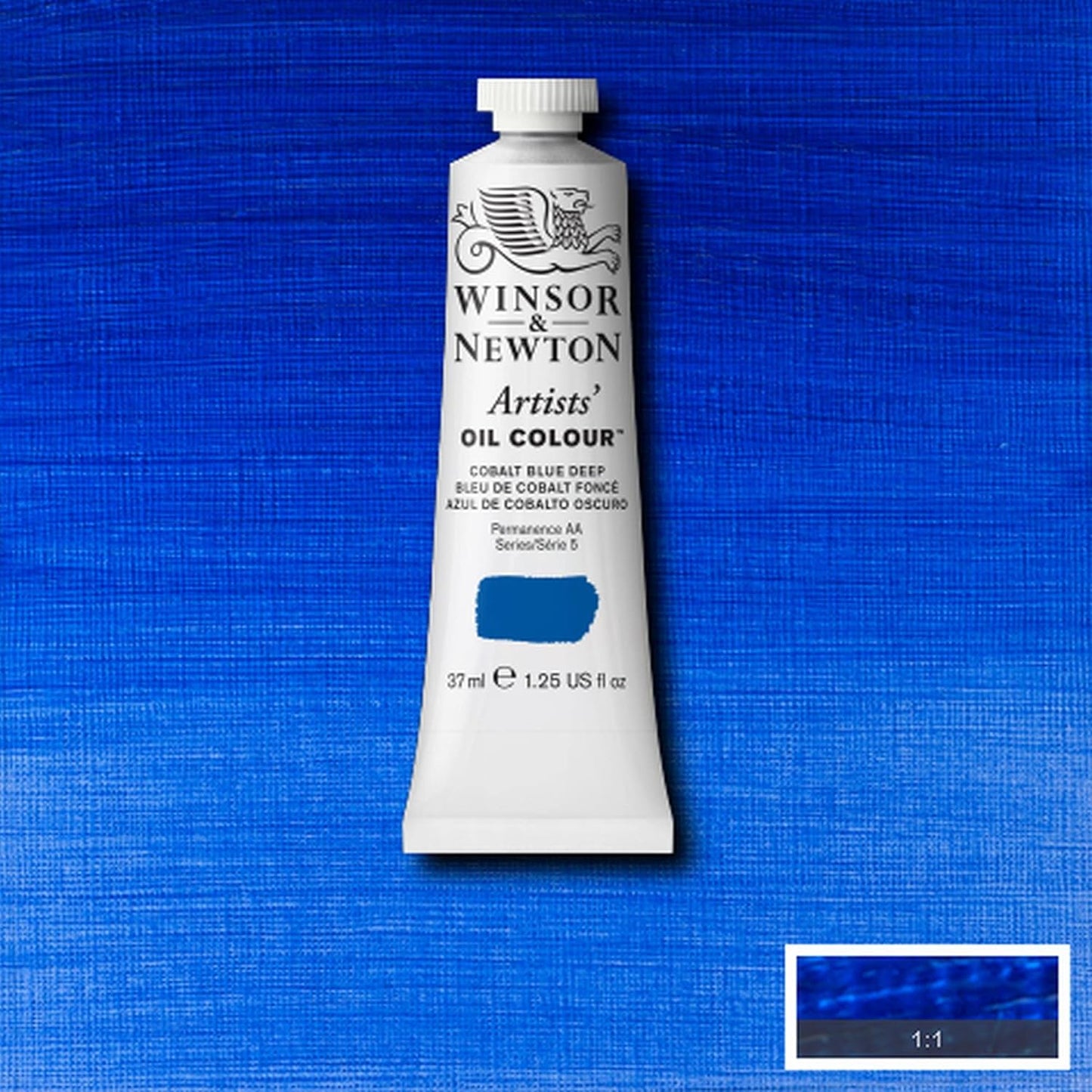 Winsor & Newton Artists' Oil Color, 37ml (1.25 oz) Tube, Cobalt Blue Deep