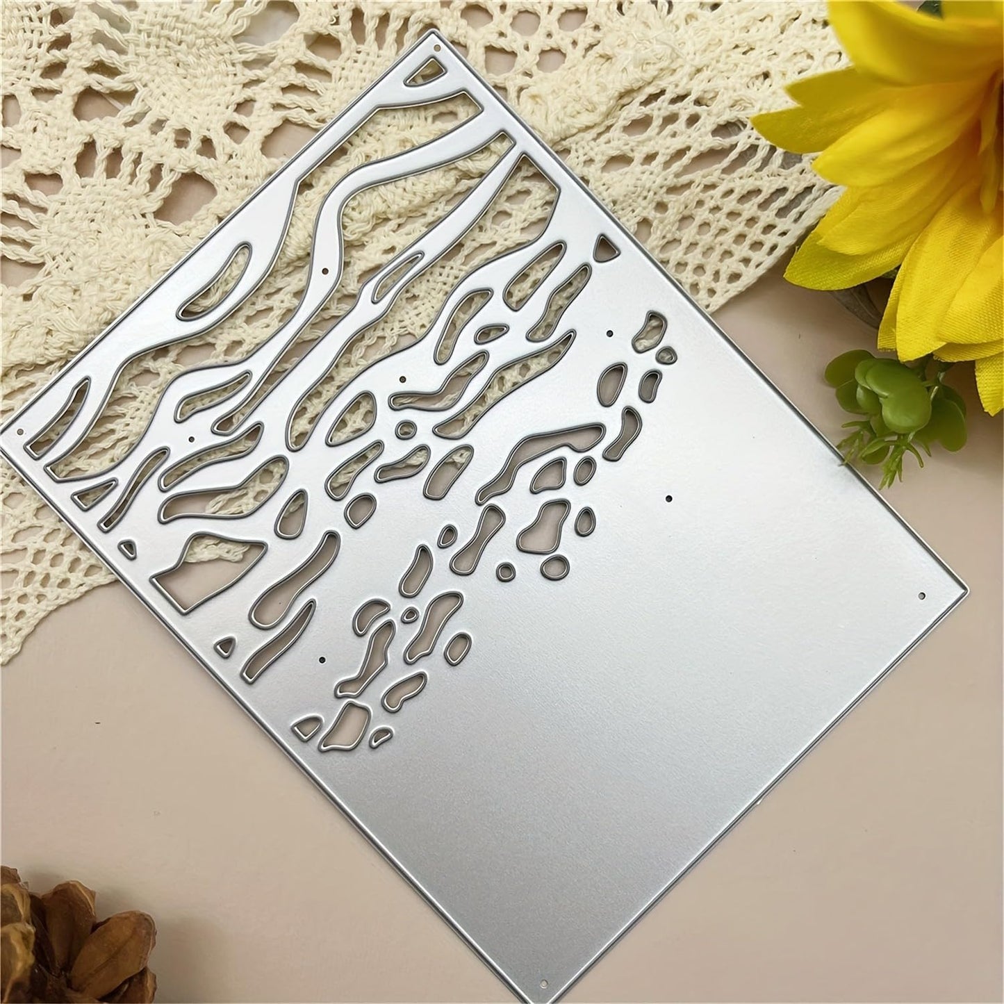 Lapoo Geometric Cutting Die for Scrapbooking - Durable, Cut Stencils for DIY Scrapbook Photo Album Decorative Paper Card, Card Making Supplies (Summer Beach 5.5 x 4.3 in)