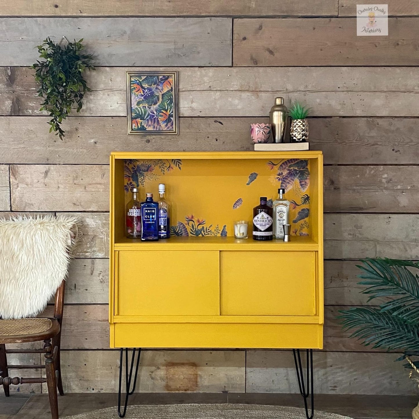 Dixie Belle Paint Company Chalk Finish Furniture Paint - Colonel Mustard (32oz) - Matte Retro Yellow Chic Chalk Mineral DIY Furniture Paint