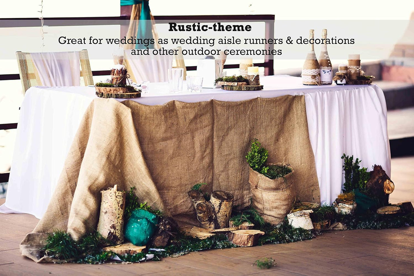 Sandbaggy Burlap Fabric Roll | 40 Inch by 300 ft | Great for Garden, Yard, Wedding, Craft, Decorating Tables | Constructed from Industrial Grade Burlap Fiber | 30% Thicker Than Competition (2 Rolls)