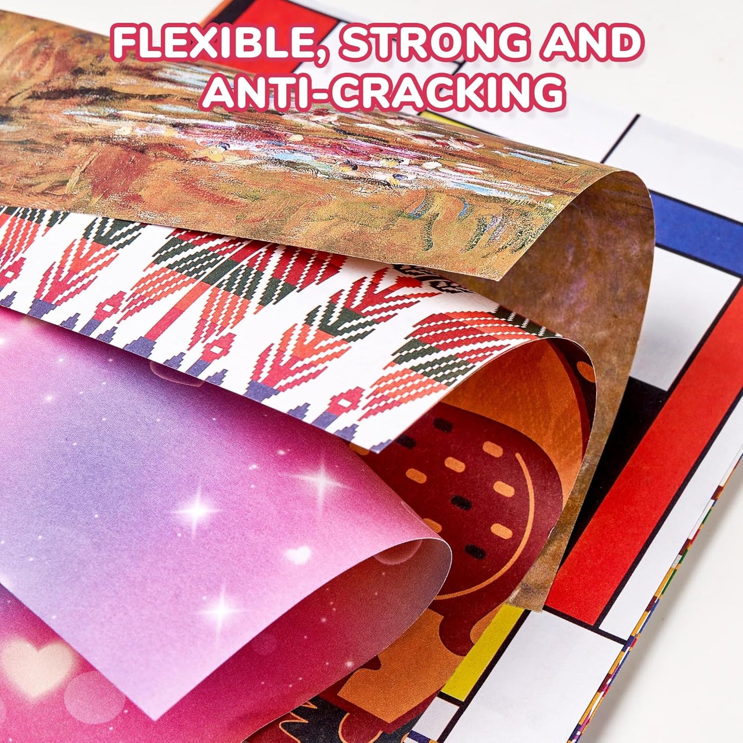 Origami Paper 6x6 Inches, 50 Sheets, Vintage Masterpiece & Impressionist Art, Mondrian Neo-Plasticism & Matisse - Fauvism,Double-Sided Folding Paper for Adult,Kids, Ideal for Scrapbooking, DIY Craft