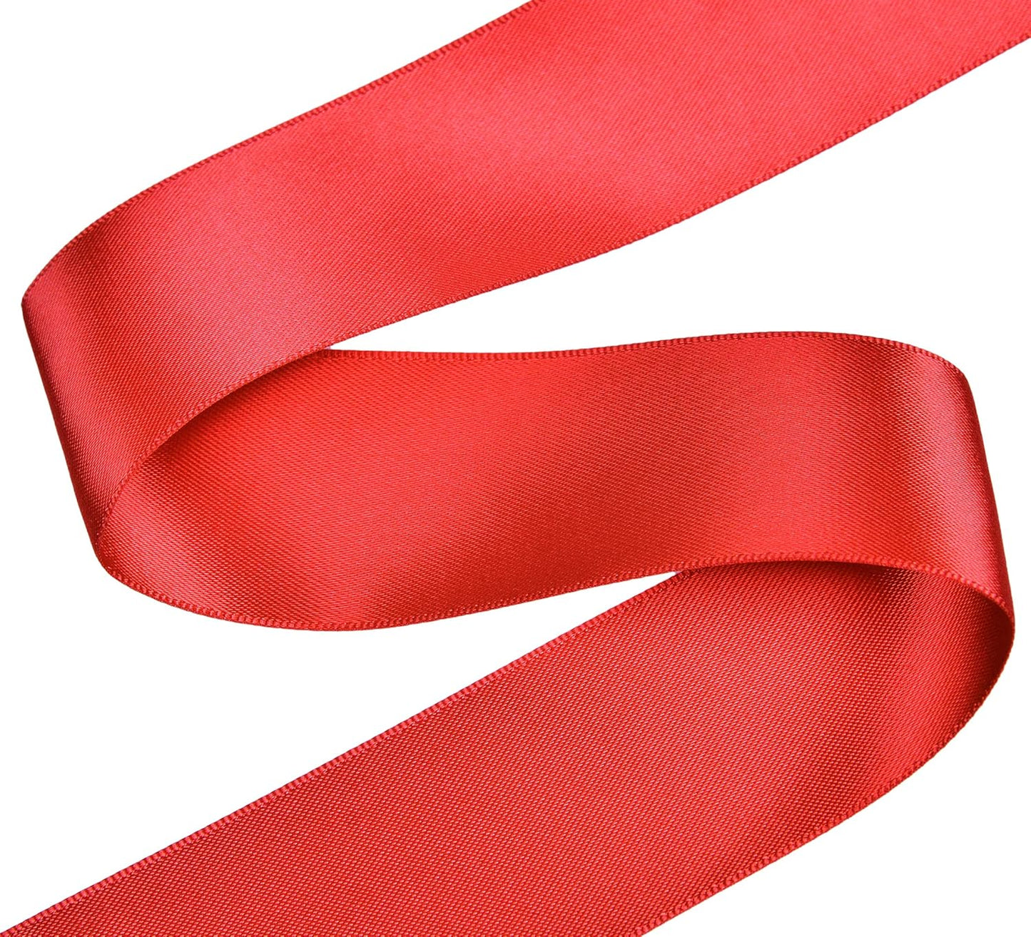 YAMA Double Face Satin Ribbon - 1 1/2 Inch 25 Yards for Gift Wrapping Ribbons Roll, Red