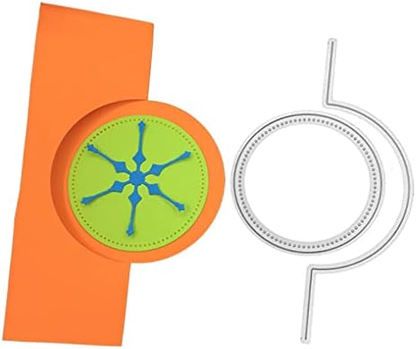 Lapoo Metal Cutting Die for Scrapbooking, 3D Backgrounds Frame New Cutting Dies DIY Album Card Making Decor Paper Craft Metal Die Cuts Party Wedding Decorations (Round 5.3 x 2.8 in)