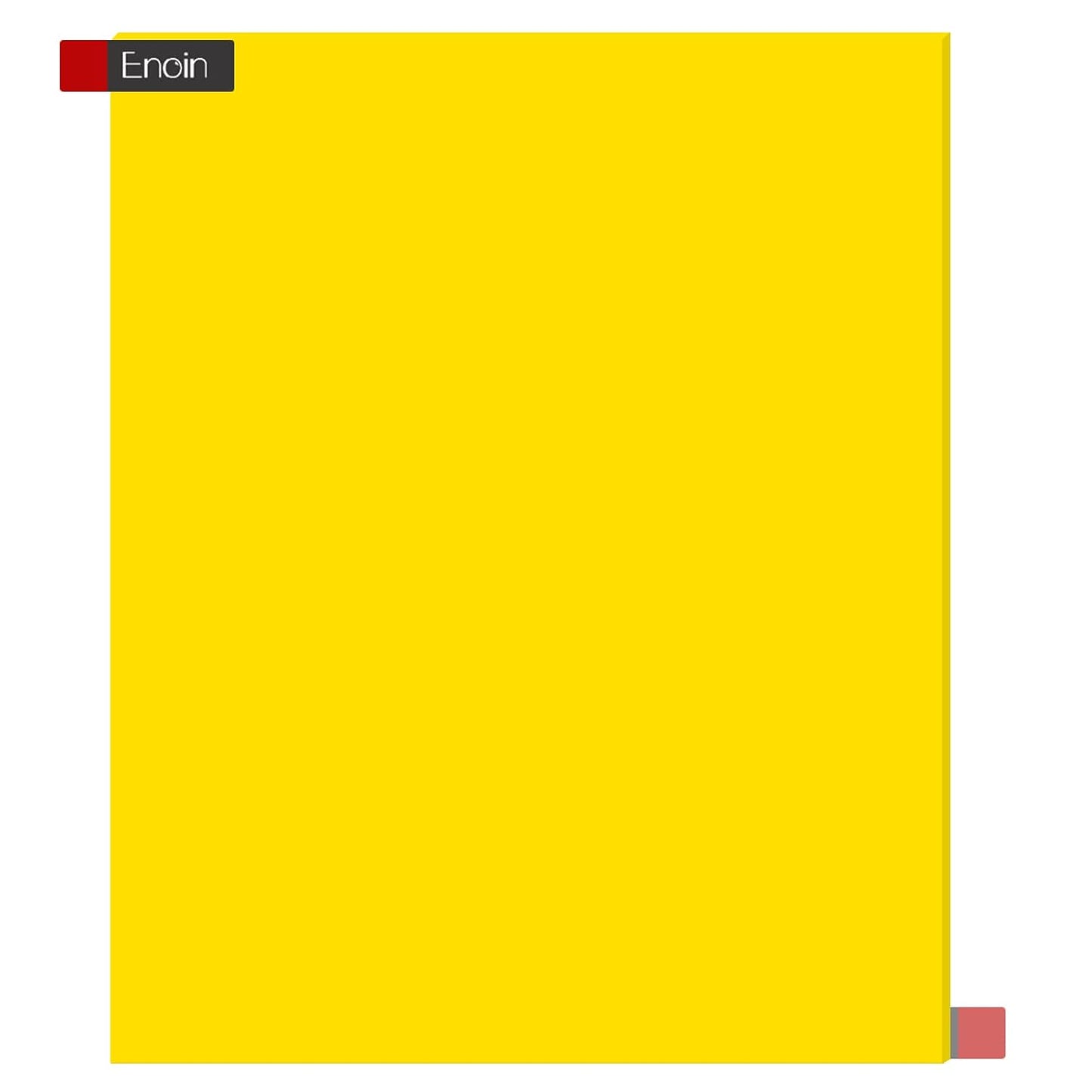 Enoin 1 pack 12x16 Inches Yellow Non Transparent Acrylic/Plexiglass Sheet 0.118'' 1/8 Thick, Plastic Sheet Colored Board Panel for Glass, DIY, Painting, Art Craft