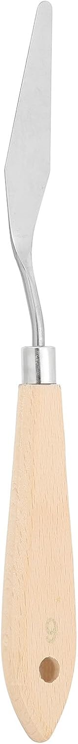 PATIKIL Art Spatula, No.9 16mm Stainless Steel Flexible Palette Knife Painting Knife Painting Spatula Oil Painting Mixing Scraper with Wood Handle for Canvas Acrylic Painting, Brown