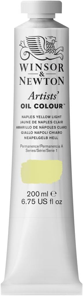 Winsor & Newton Artists' Oil Color, 200ml (6.75 oz) Tube, Naples Yellow Light