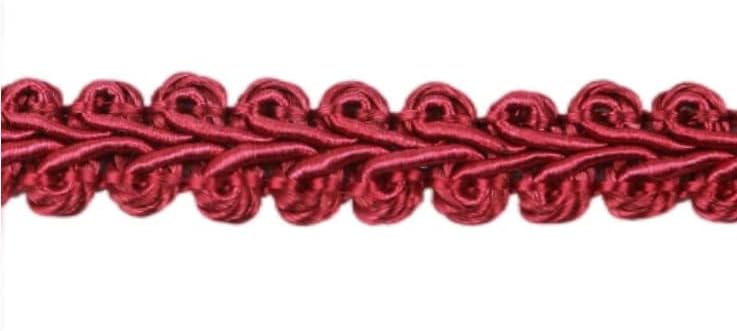 BEL AVENIR Braid Trim 1/2 inch 13.6 Yards French Gimp Basic Sewing Polyester DIY Crafts Costume Home Decorative (Red)