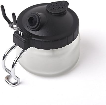 Multi-Purpose Airbrush Cleaner Cleaning Pot Strong Glass Filters Cleaner Airbrush and Airbrush Holder,Airbrush Cleaning Pot Strong Glass Jar Bottles Kit with Airbrush Holder Station