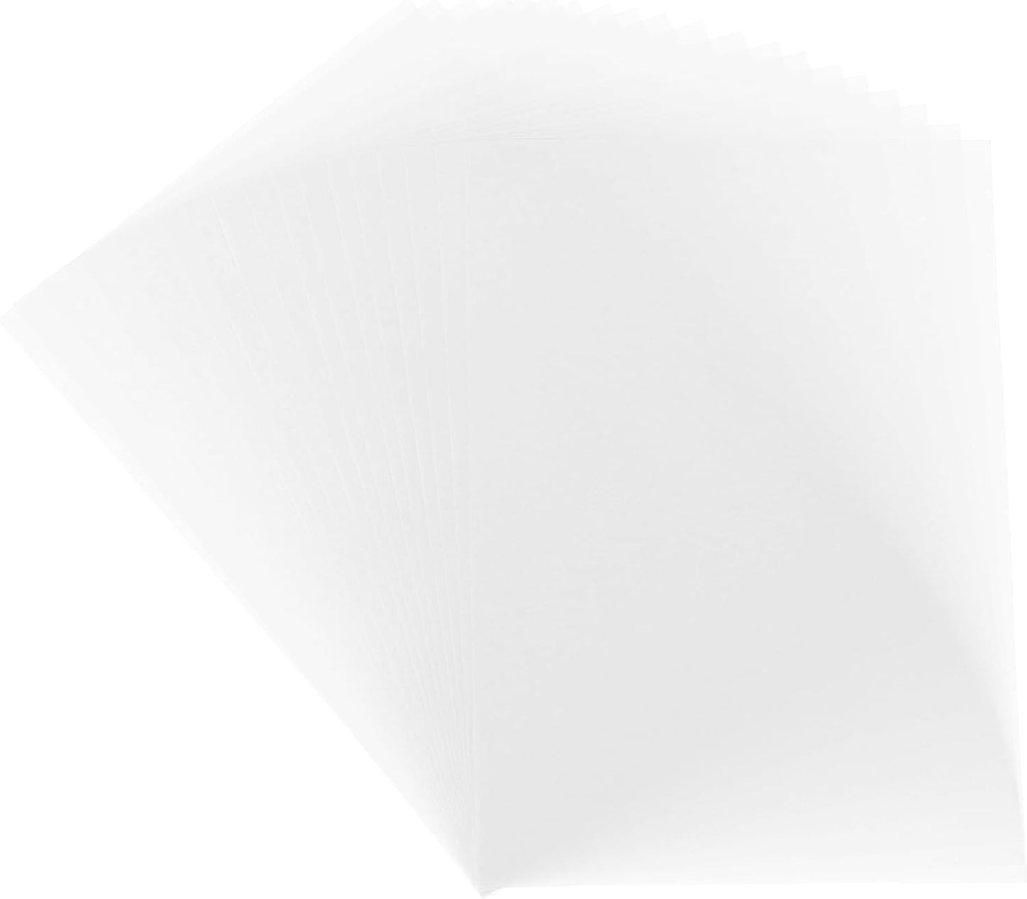 MECCANIXITY Colored Vellum Paper, 40 Sheet White Transparency 8.3" x 5.9" Printable Vellum Paper, Translucent Vellum Sheets for Printing Wedding Invitations Ink Jet Laser Printer