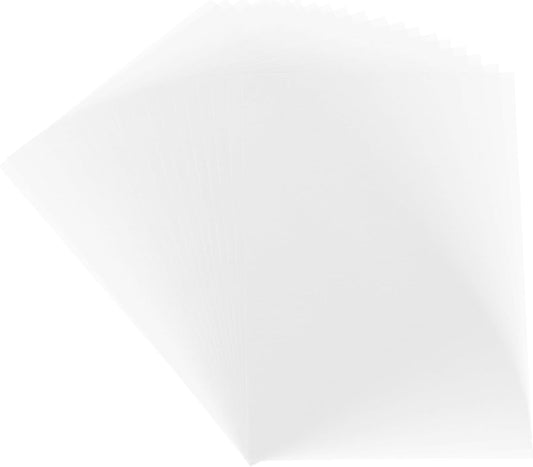 MECCANIXITY Colored Vellum Paper, 40 Sheet White Transparency 8.3" x 5.9" Printable Vellum Paper, Translucent Vellum Sheets for Printing Wedding Invitations Ink Jet Laser Printer