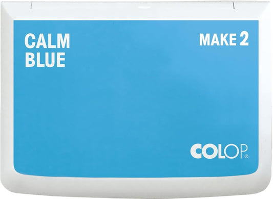COLOP Make Series, Ink Stamp Pads, with Non-Toxic Premium Ink, Water-Based Acid-Free (Calm Blue, Make 2-2-3/4" x 4-1/4")